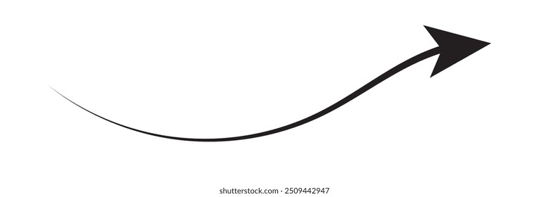 long curve arrow vector  set illustration