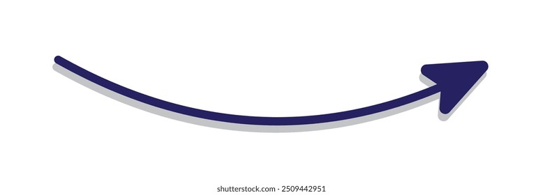 long curve arrow vector  set illustration