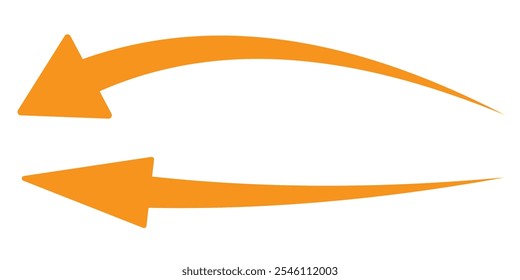 ilustração de conjunto de vetor de seta de curva longa