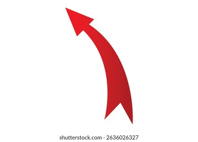 long curved arrow icon, long curve and wave arrow icon.