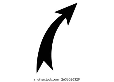 long curved arrow icon, long curve and wave arrow icon.