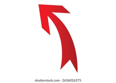long curved arrow icon, long curve and wave arrow icon.