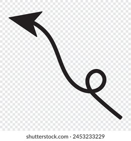 Vector largo curvo dibujado a mano11