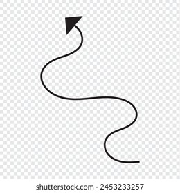 Vector largo curvo dibujado a mano11