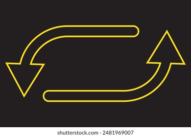 Long curved hand drawn arrow vector
