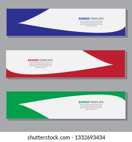 long cut abstract banner template