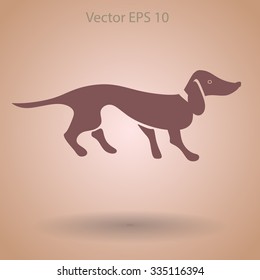 long dachshund vector illustration