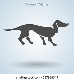long dachshund vector illustration