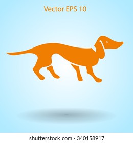 long dachshund vector illustration