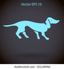 long dachshund vector illustration