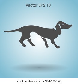 long dachshund vector illustration