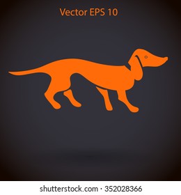 long dachshund vector illustration