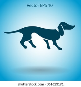 long dachshund vector illustration