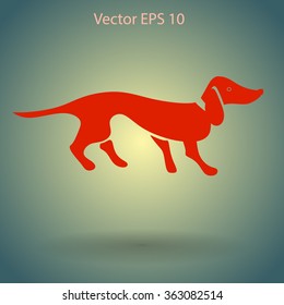 long dachshund vector illustration