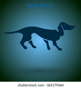 long dachshund vector illustration