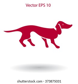 long dachshund vector illustration