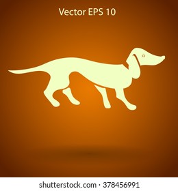 long dachshund vector illustration