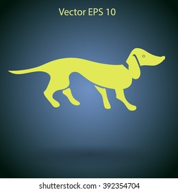 long dachshund vector illustration
