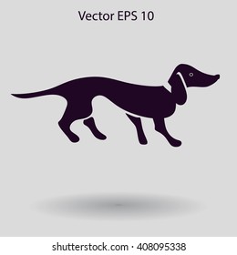 long dachshund vector illustration