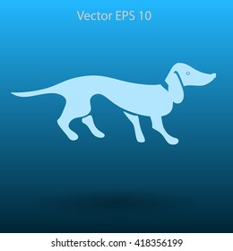 long dachshund vector illustration