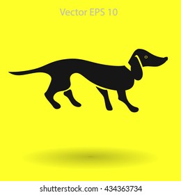 long dachshund vector illustration