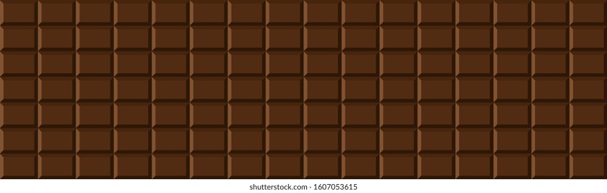 Long dark chocolate block banner