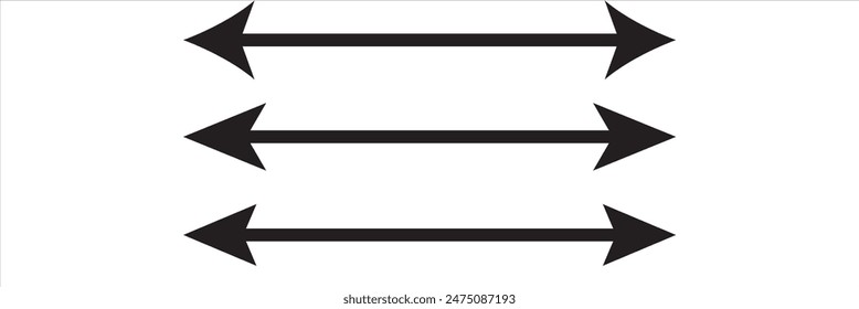 Long dashed arrow vector icon