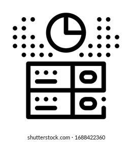 long data storage icon vector. long data storage sign. isolated contour symbol illustration