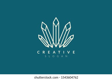 Long diamond beam logo design. Minimalist and modern vector illustration design suitable for business and brands.