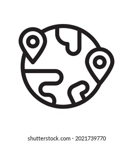 long distance icon illustration  vector graphic