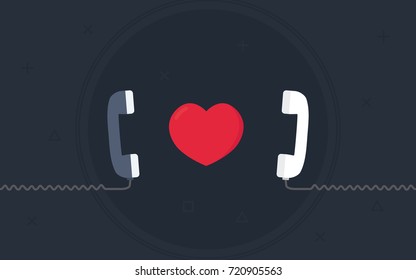 long distance relationship images stock photos vectors shutterstock https www shutterstock com image vector long distance relationship illustration love call 720905563