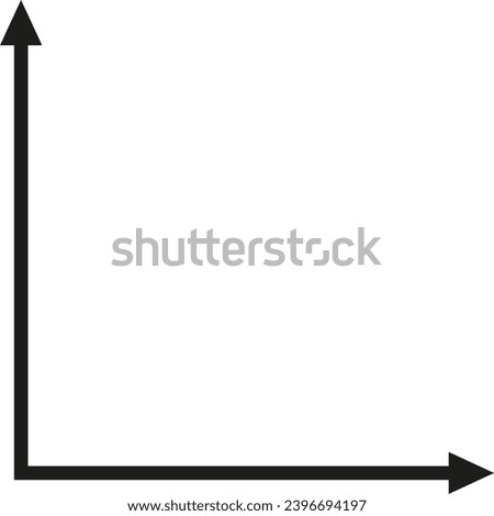 Long double ended corner arrow. Right angle 90 degrees. Dual sided arrow. 