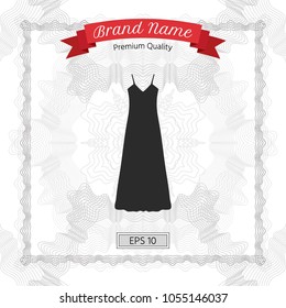 Long Dress, Evening dress, combination or nightie , the silhouette. Menu item in the web design Long Dress, Evening dress, combination or nightie , the silhouette. Menu item in the web design