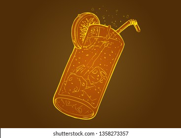 Long drink / Cocktail - Vector illustration