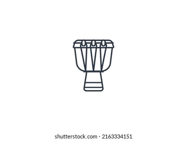 Long Drum vector flat emoticon. Isolated Long Drum illustration. Long Drum icon