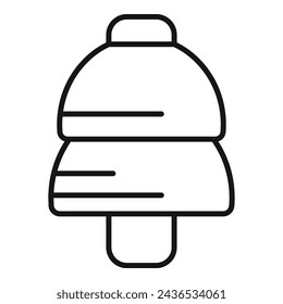 Long ear plug icon outline vector. Safety guard. Gear healthcare equipment