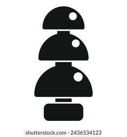 Icono de tapón de oído largo vector simple. Guardia de seguridad. Equipo sanitario de engranajes
