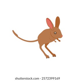 Long Eared Jerboas, China Symbols Vector Illustration