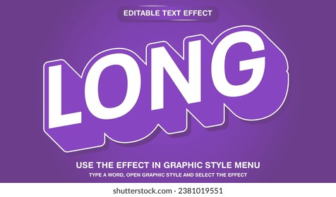 Long editable text effect template