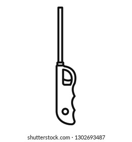 Long electric lighter icon. Outline long electric lighter vector icon for web design isolated on white background