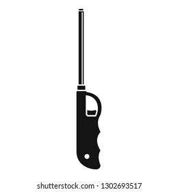 Long electric lighter icon. Simple illustration of long electric lighter vector icon for web design isolated on white background