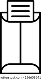 Long Envelope vector icon. Can be used for printing, mobile and web applications.