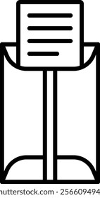 Long Envelope vector icon. Can be used for printing, mobile and web applications.