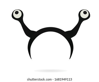 Long eye black headband. vector illustration