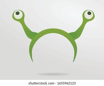 Long eye  headband. vector illustration