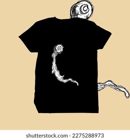 long eye scribble illustration, suitable for t-shirt design
