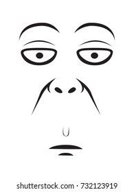 Long Face Expression - Lazy