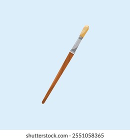 long flat paint brush icons, artist items in drawing in flat style, suitable for posters and web icons