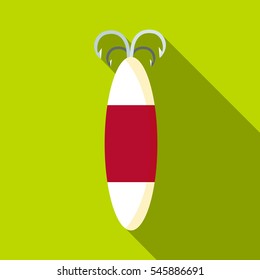 Long floating bobber icon. Flat illustration of long floating bobber vector icon for web