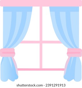 Long, flowing curtains add elegance to the room.